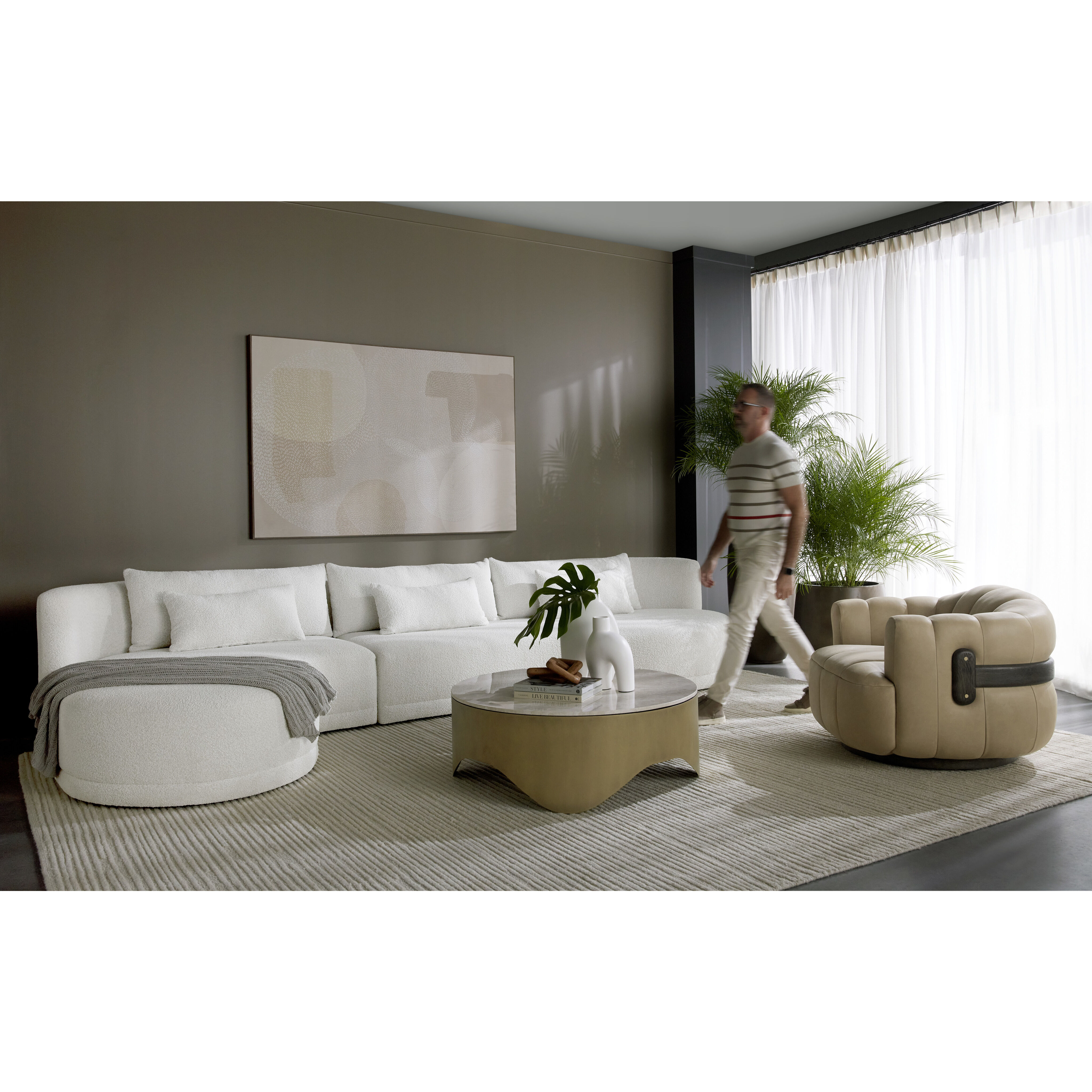 Laken Copenhagen White Sofa Chaise, LAF
